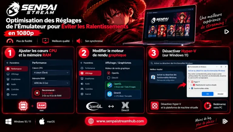 Senpai Stream sur PC 10 Optimisation des Réglages de l’Émulateur